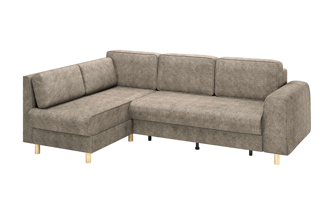 Шелдон / Диван - кровать угловой велюр sierra 4 темный беж